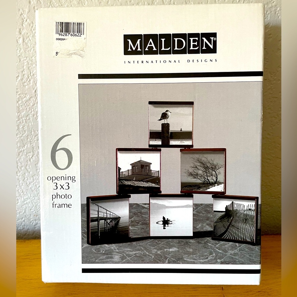 NWT 6 Photo Frame 3x3 Made In Thailand by Malden